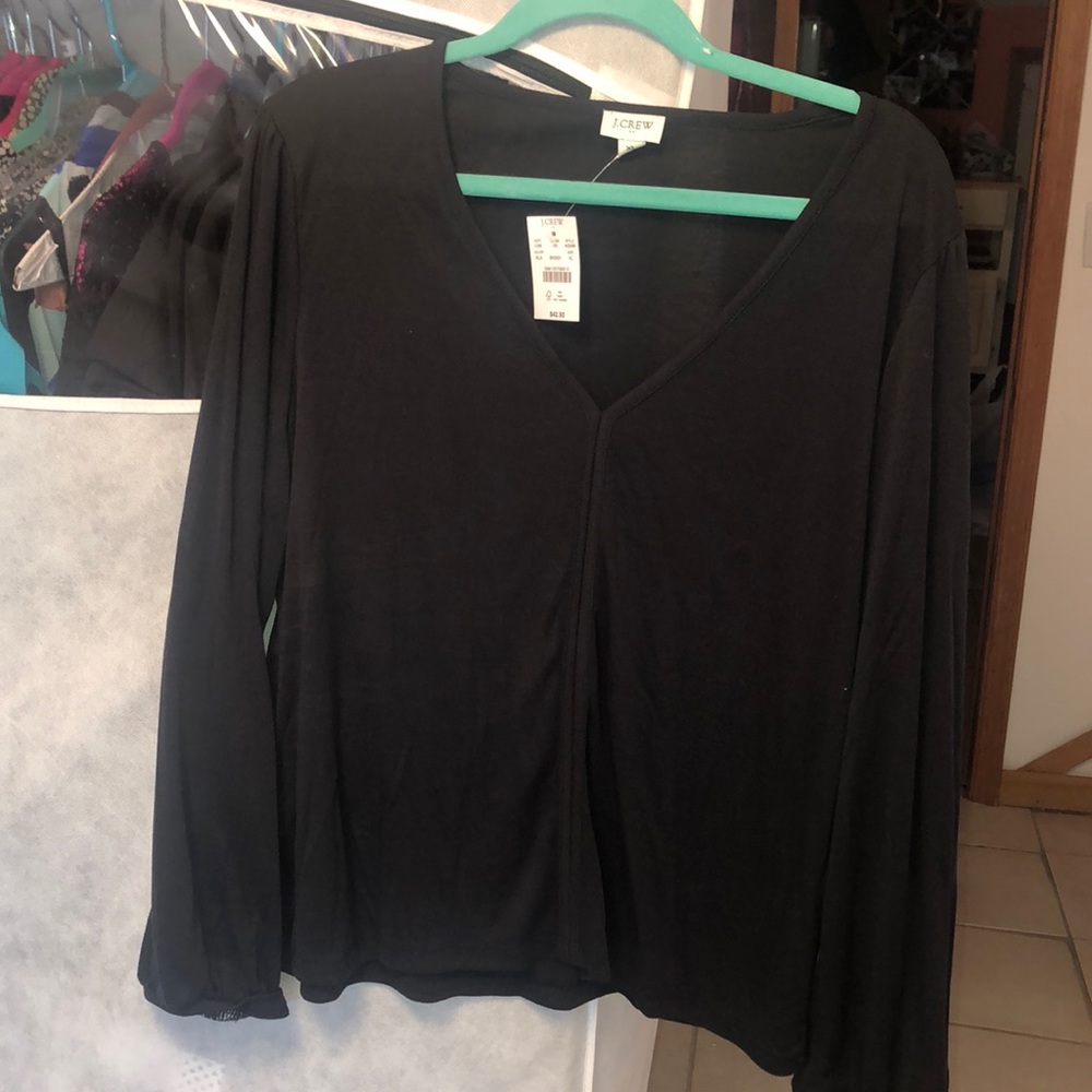 J. Crew XL black soft knit top